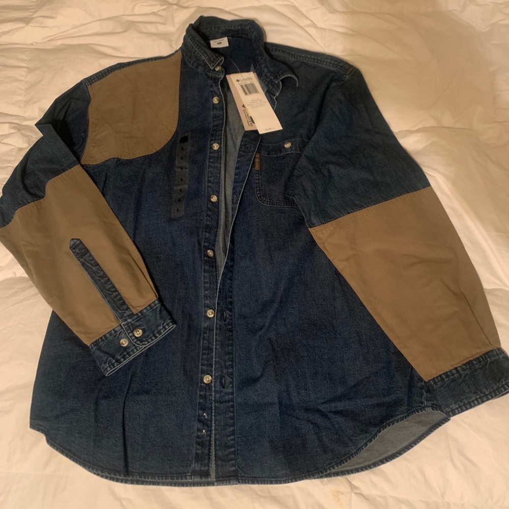 Men’s Vintage Columbia Long Sleeve Denim Button Up